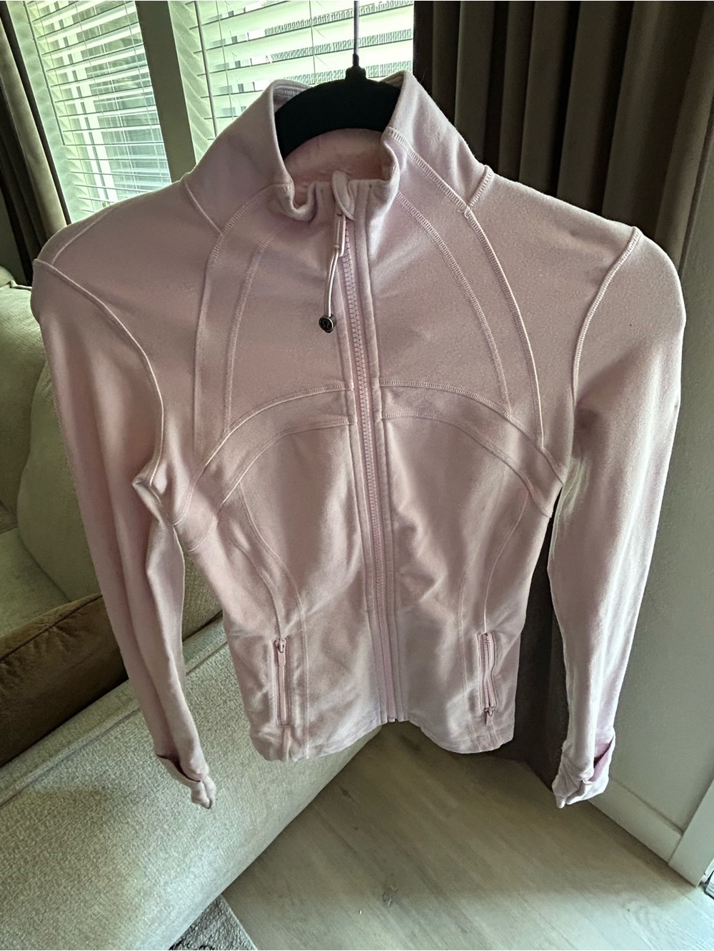 Womenβs Lululemon Light Pink Zip-Up Active Jacket